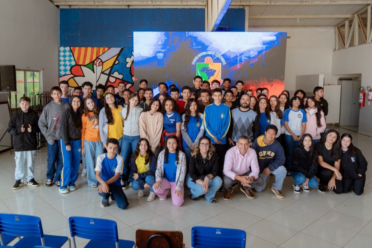 Ilustração da notícia Projeto Câmara Vai à Escola leva cidadania e participação política a estudantes de Chapadão do Sul da MS Todo dia
